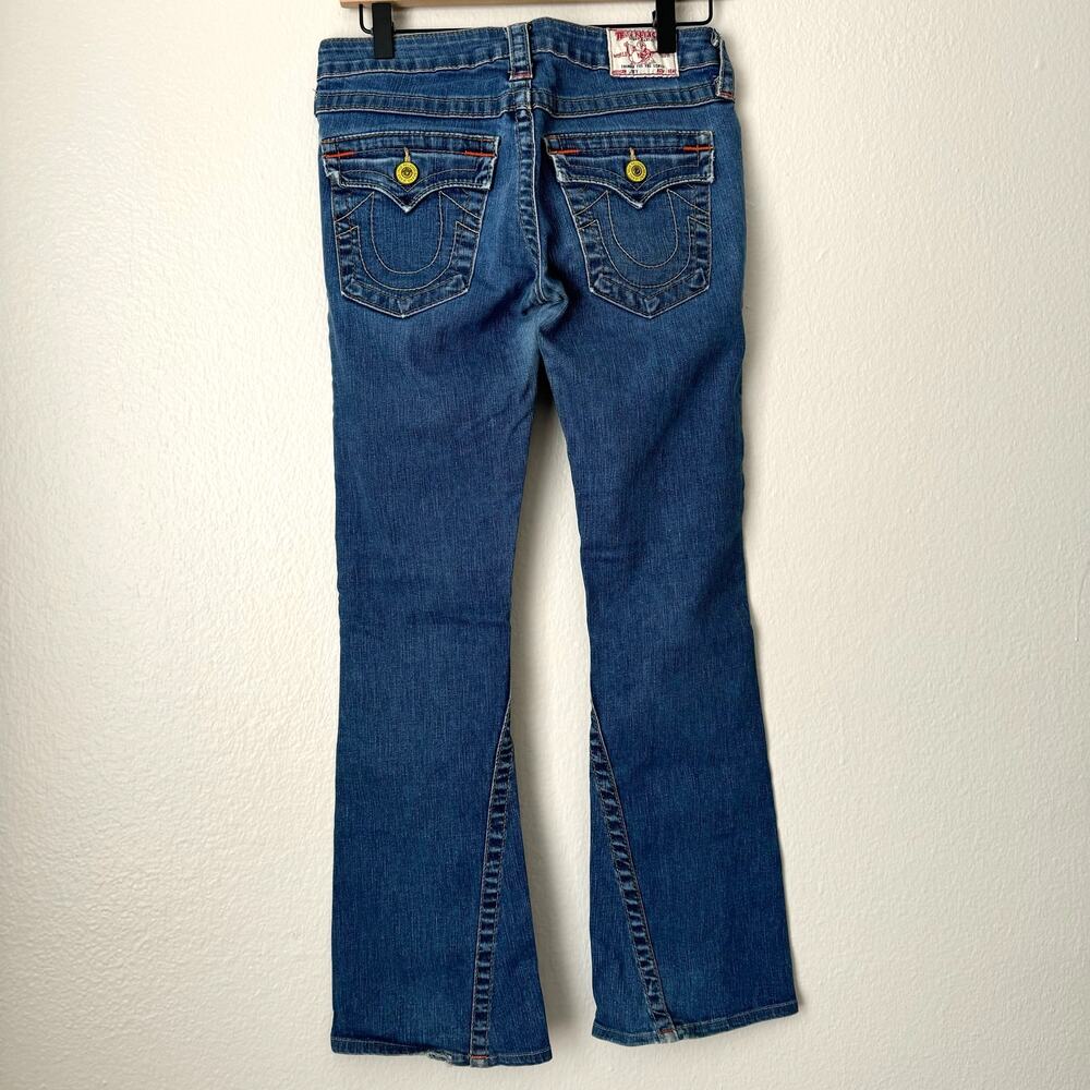 Vintage True Religion Women's Joey Jean Low Rise Embroidered Twist Seam Size 27